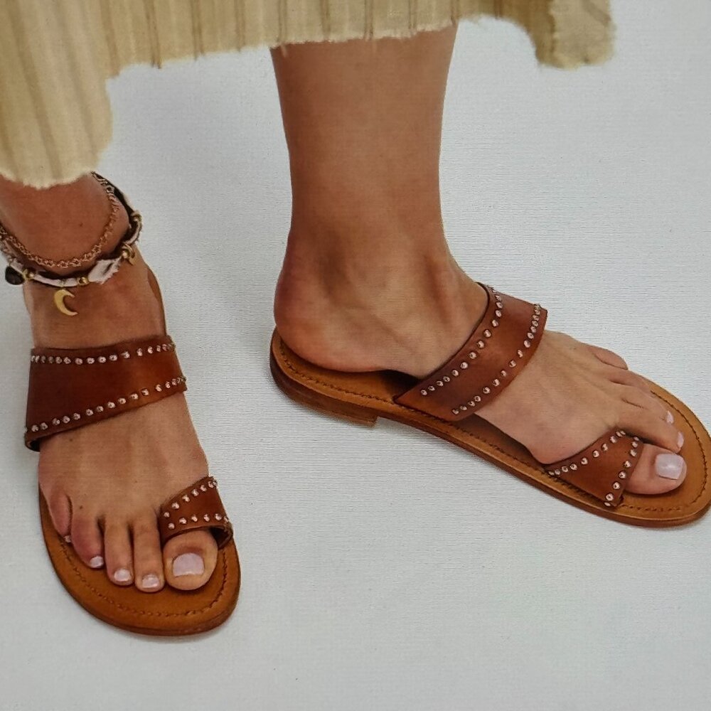 New WithTags Free People Amelie Tiny Stud Sandals Jewelry Ring Flats
